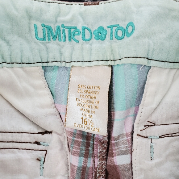 Limited Too Teen Capris Plaid size 16-1/2 - Picture 3 of 3